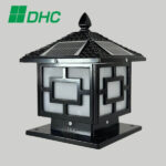 Đèn trụ cổng 25 cm năng lượng mặt trời 6 Đèn trụ cổng màu đèn 25 cm