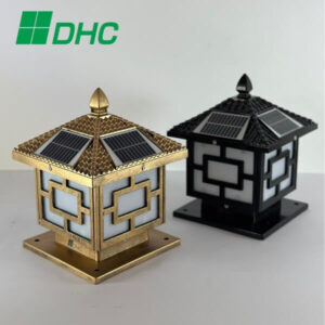 Đèn trụ cổng 30 cm năng lượng mặt trời