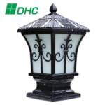 Đèn trụ hiên 25 cm năng lượng mặt trời 4 Đèn trụ hiên 25 cm màu Đen