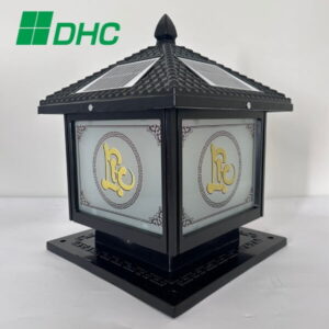 Đèn trụ cổng chữ LỘC năng lượng mặt trời 25 cm