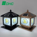 Đèn trụ cổng chữ TÀI 25 cm 6 Đèn trụ cổng năng lượng mặt trời TÀI-LỘC