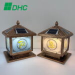 Đèn trụ cổng chữ TÀI năng lượng mặt trời 5 Đèn trụ cổng TÀI LỘC